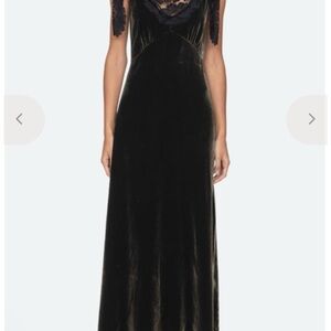Sea New York Norabelle cowl Velvet Maxi Dress
